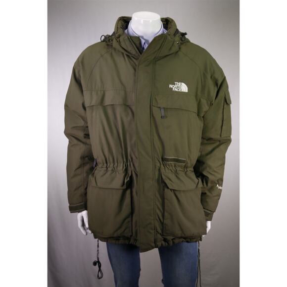 North Face Men's Green Parka Down Puffer Jacket Hyvent Hooded XL - Picture 1 of 9